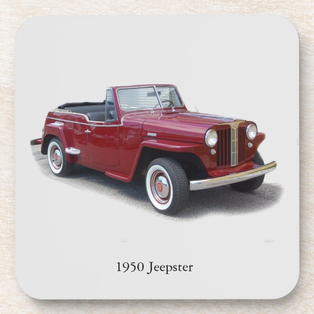 Jeepster ensemble de 6 dessous de verre 1950 (Devant)
