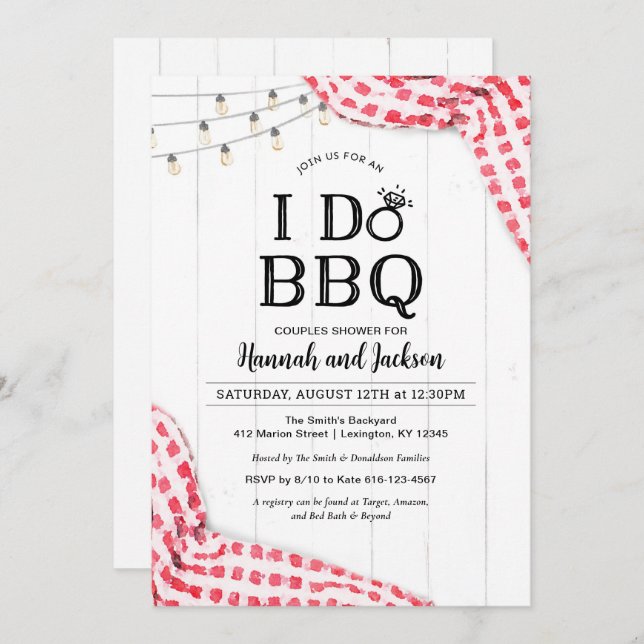 J'Effectue Une Invitation BBQ (Devant / Derrière)