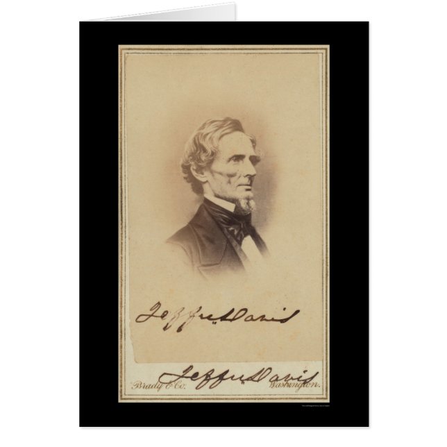 Jefferson Davis a signé la carte 1860 (Devant)