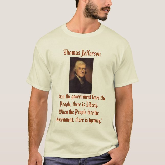 Jefferson sur le T-shirt de tyrannie (Devant)