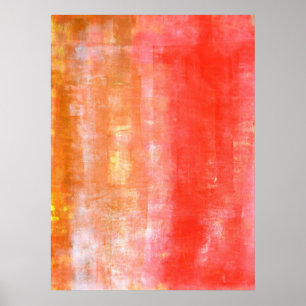 'Jello' Coral Abstract Art Poster