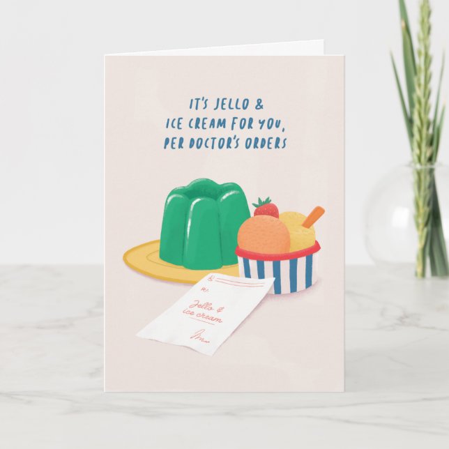 Jello et crème glacée s'améliorer bientôt Carte (Devant)