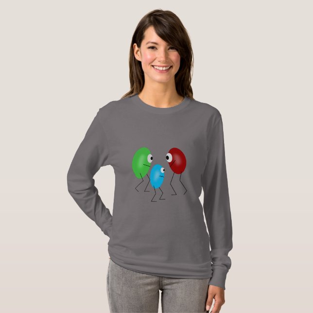 Jelly Beans Tshirt à manches longues pour femmes (Devant entier)