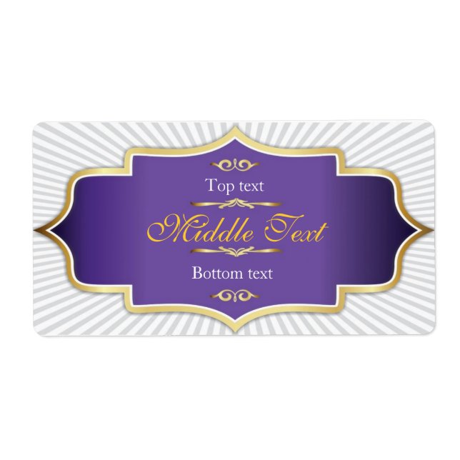 Jelly Jam Style élégant Étiquette violet (Devant)