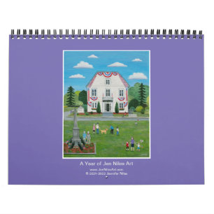 Jen Niles Art calendrier mural de 12 mois
