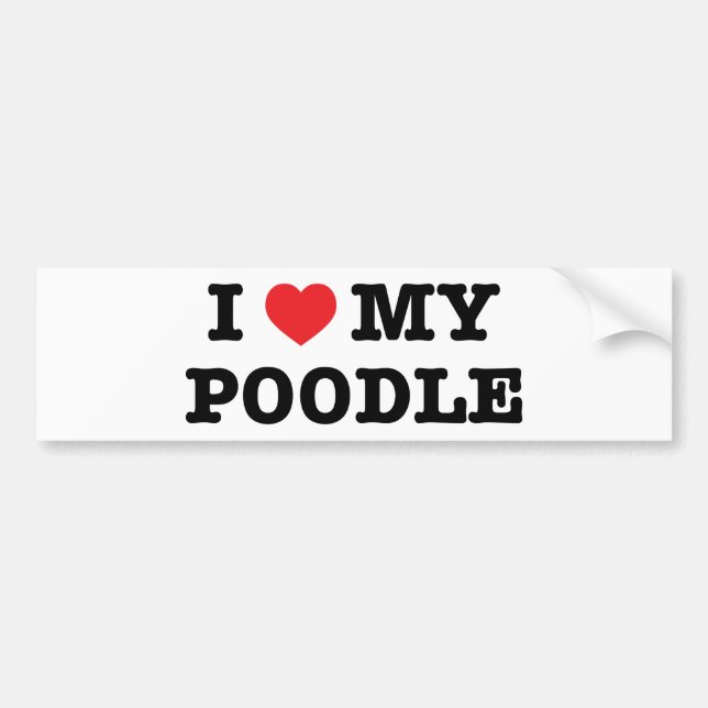 J'Encens Mon Sticker Bumper Poodle (Devant)