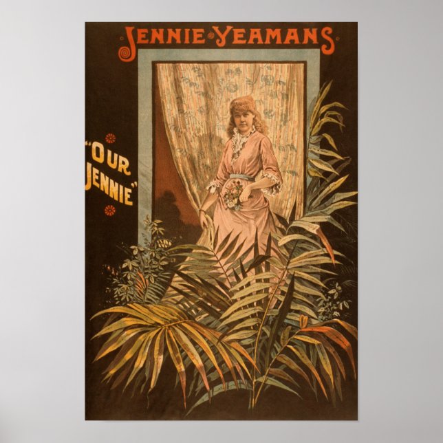 Jennie Yeamans "Our Jennie" Play Poster (Devant)