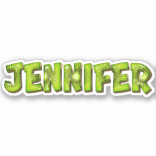 Jennifer Nom Kiwi Design Autocollants Autocollants