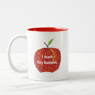 J'enseigne à de petits humains, mugs pomme personn