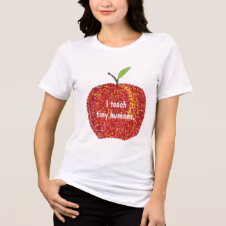 J'enseigne aux petits humains, tshirts pomme point