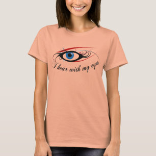"J'entends avec mes yeux" Mesdames T-shirt Burnout