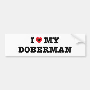 J'Entends Mon Doberman Bumper Sticker