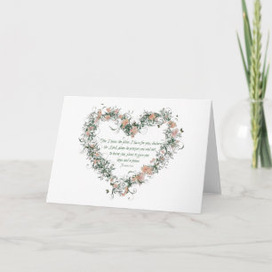 Jeremiah 29:11 Carte Coeur Fleur