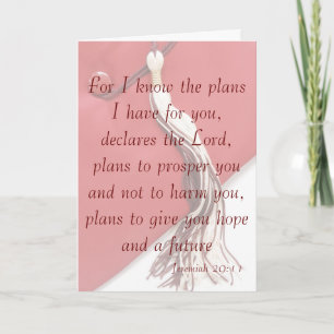 Jeremiah 29:11 Carte de Graduation