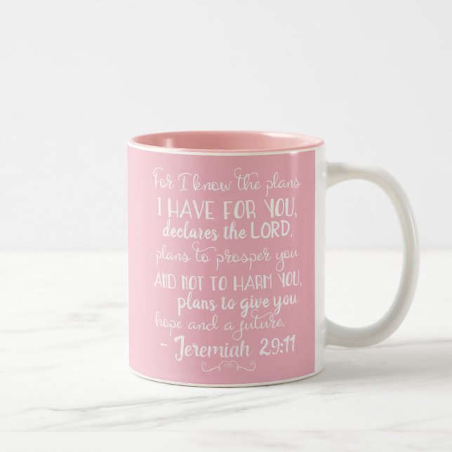 Jeremiah 29:11 Inspirationnelle Bible Mug (Droit)