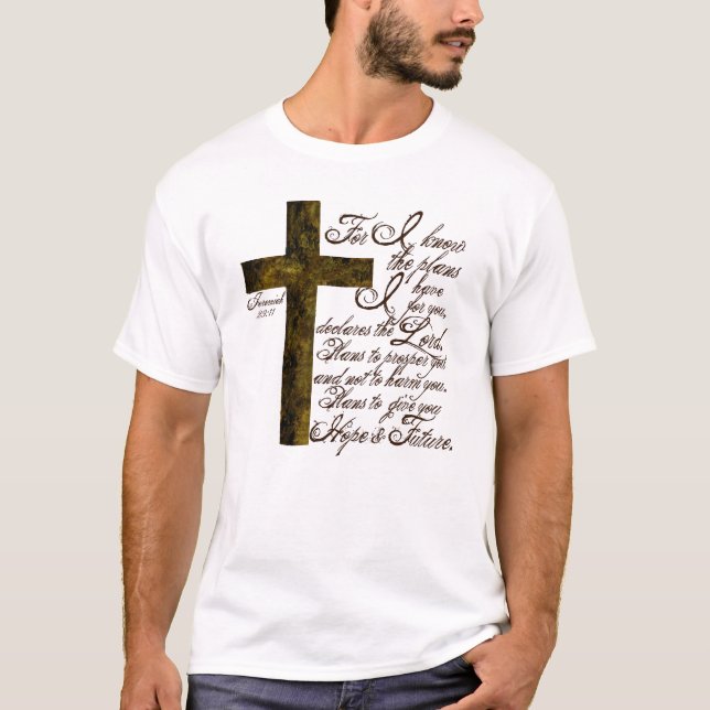 Jeremiah 29:12 I know the plans men's t-shirt (Devant)