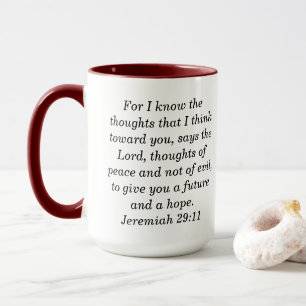 Jeremiah 29:1 Écriture Personnalisée Mug à café à 