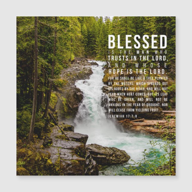 Jérémie 17:7-8 Écriture biblique chrétienne Nature (Devant)