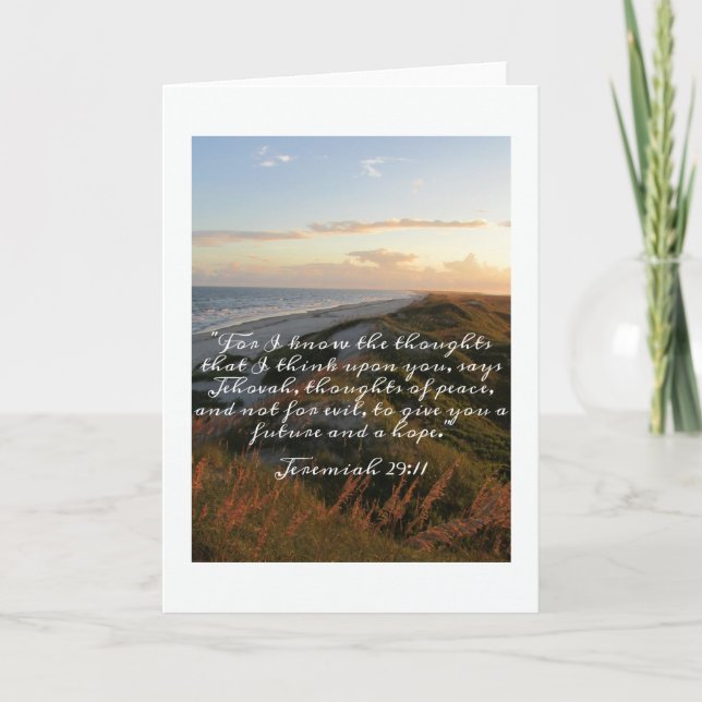 Jérémie 29:11 Carte pour notes pliant (Devant)