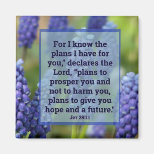 Jérémie 29:11 Magnet floral