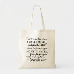 Jérémie 29:11 Sac fourre-tout de foi biblique chré