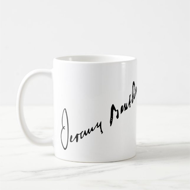 Jeremy Bentham signe Coffee Mug (Gauche)