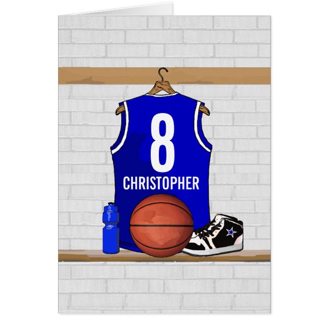 Jersey Blue and White Basketball (Devant)
