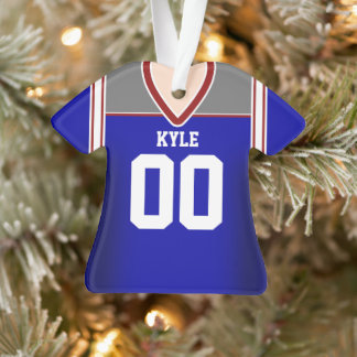 Jersey de football bleu/argent/rouge