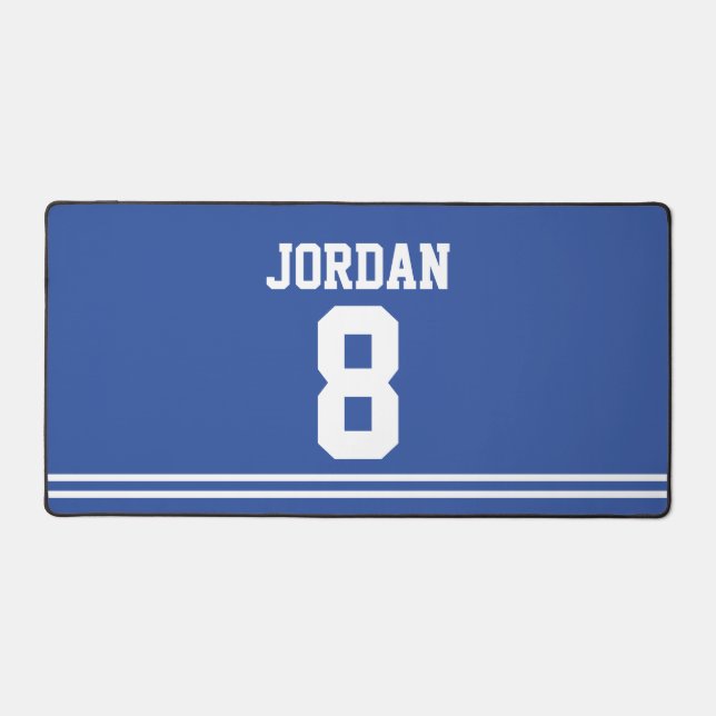 Jersey de football bleu avec numéro (Recto)