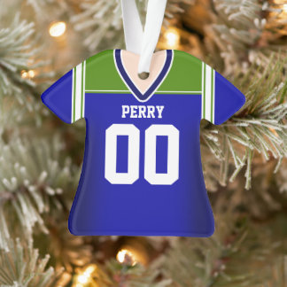 Jersey de football bleu/vert/blanc