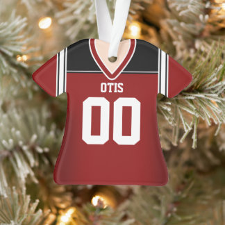 Jersey de football rouge/noir/blanc