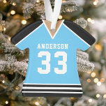 Jersey de hockey bleu et noir personnalisé<br><div class="desc">Célébrez votre étoile de hockey avec ce maillot de hockey bleu et noir personnalisé. Parfait pour commémorer une saison spéciale,  un joueur ou une équipe. Customisez-le avec un nom et un numéro pour créer une conservation unique.</div>