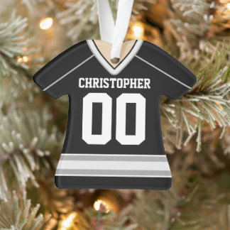 Jersey de hockey sur glace noir/argent/blanc