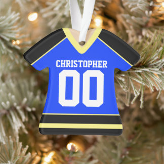 Jersey de hockey sur mesure bleu/jaune/noir