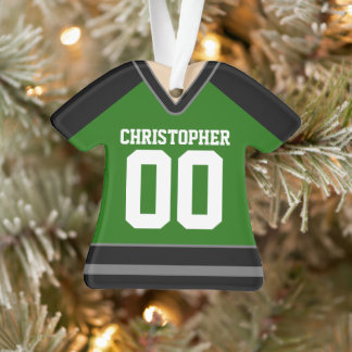Jersey de hockey sur mesure vert/noir/argent