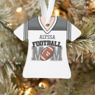 Jersey de maman de football blanc/argenté/noir