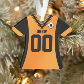 Jersey de soccer noir/orange personnalisé