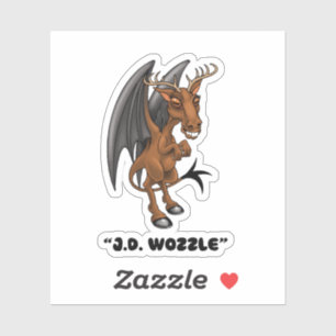 Jersey Devil "J.D. Wozzle" Cryptid sticker