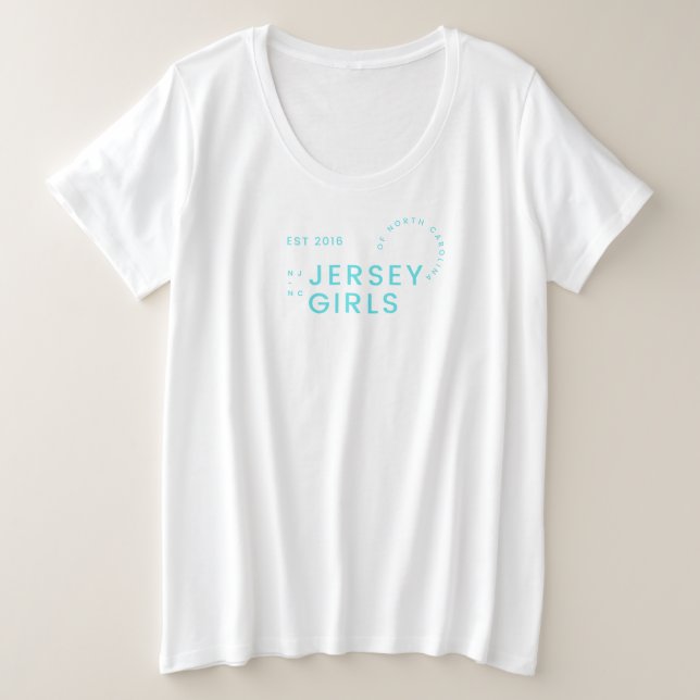 Jersey Girls of North Carolina plus size tee (Design devant)