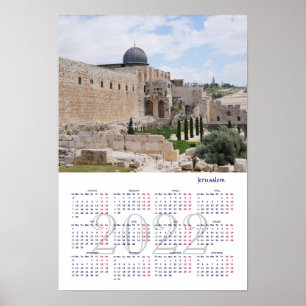 Jérusalem, Israël. Affiche Calendrier 2022
