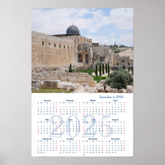 Jérusalem, Israël. Calendrier 2025 Poster