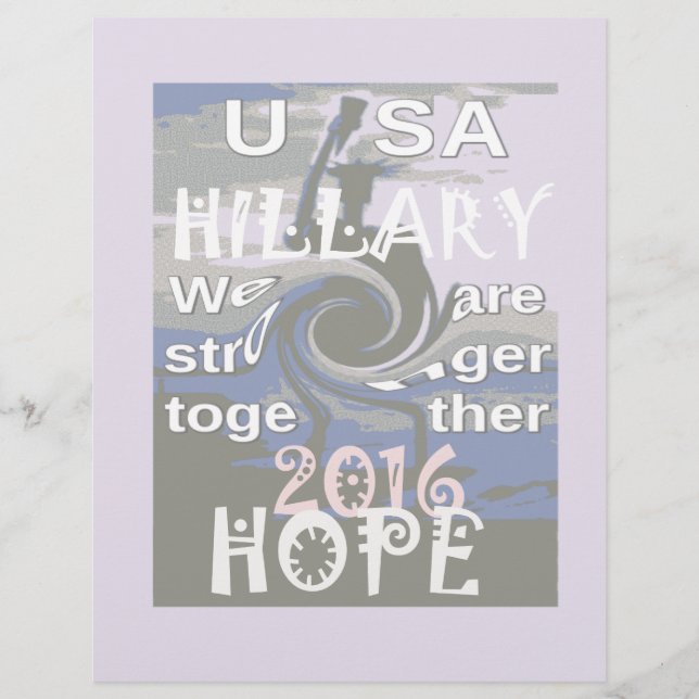 J'Espère Hillary USA Nous Sommes Forts Ensemble (Devant)