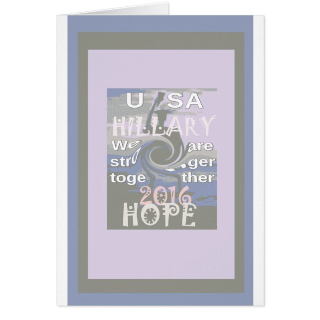 J'Espère Hillary USA Nous Sommes Forts Ensemble (Devant)