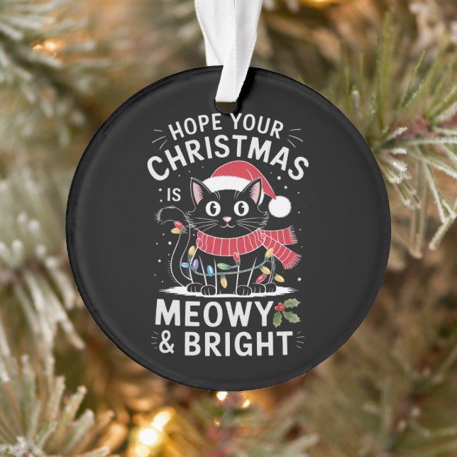 J'espère que votre Noël est Meowet Bright Cat Noël (Arbre)