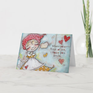 J'espère que vous souriez - Carte de voeux