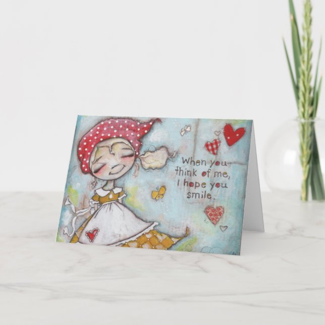 J'espère que vous souriez - Carte de voeux (Devant)