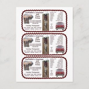 JesPiddlin Creations / Farm Fotos Bus. Cartes