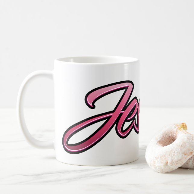 Jessica faded pink Tasse de thé (Avec donut)
