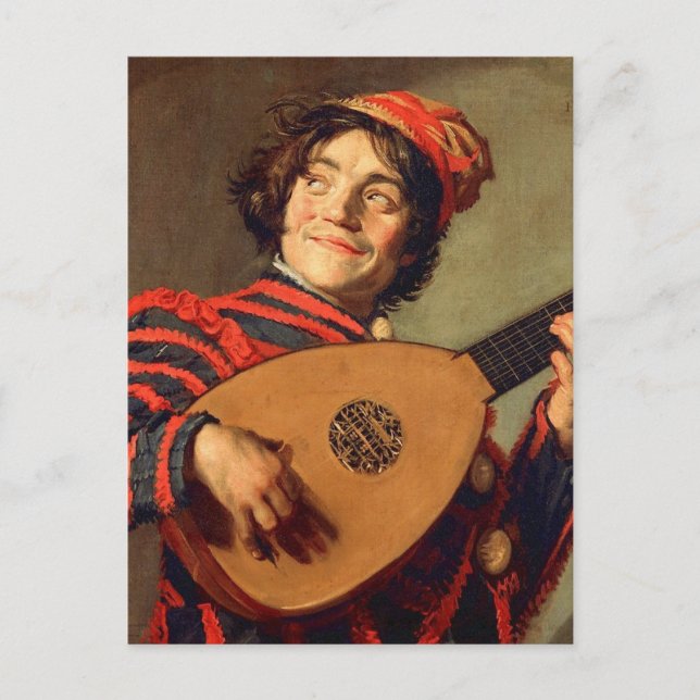 Jester avec une carte postale en liet (Devant)