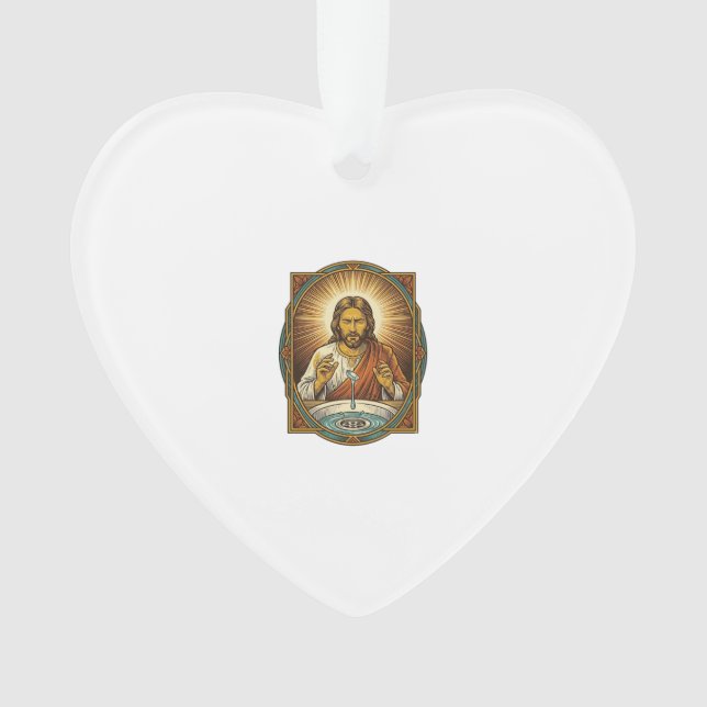 Jésus a laissé tomber une lentille de contact dans (devant)